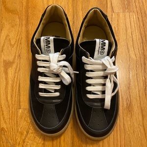MM6 Maison Margiela Leather lace-up sneakers